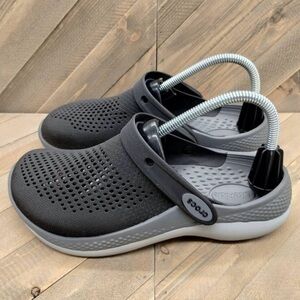 CROCS Literide Cushioned Clogs Women Size 8 Grey Casual Unisex Mens 6